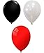Produktbild INERRA Luftballons - Packung 75 Gemischt (25 X Schwarz & 25 X Rot & 25 X Weiß) Latex 10 " für Helium oder Luft