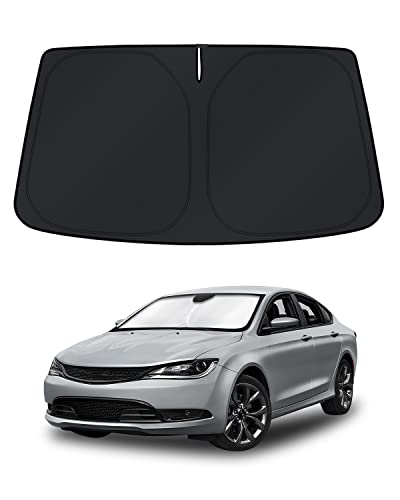 Image of KUST Windshield Sun Shade for Chrysler 200 2011-2018 Window Accessories Shade Sun Cover Foldable Block UV Rays Keep Car Cooler