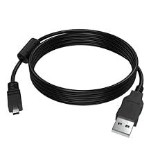 Replacement USB Camera Data Charger 8-Pin Cable Cord Compatible with Casio Exilim EX-H60 EX-ZS220 EX-N50 QV-R200 EX-H5 EX-H50 EX-JE10 EX-S8 EX-S9 Cameras, Replacement for Casio EMC-5U, 5FT