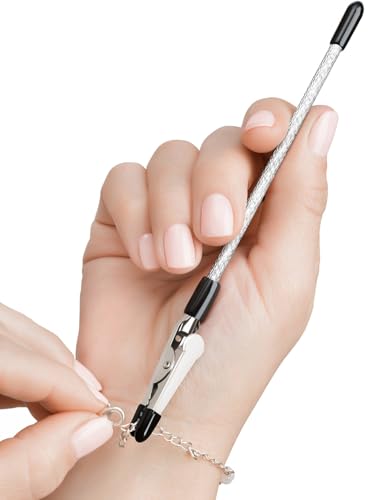 Mission Gallery Bracelet Helper Tool - Fastener Helper Tool for Bracelet, Necklace, Jewelry, Watch - Clip, Clasp Helper - Easy to Put on Yourself, Portable, Made of Metal, Silver