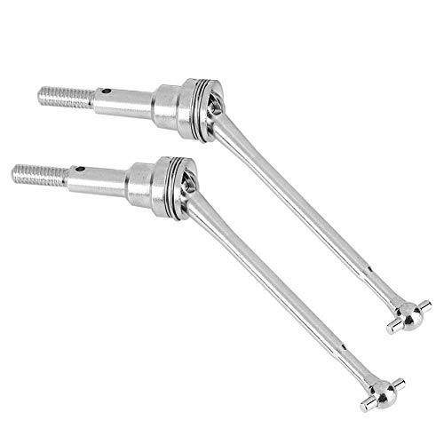 RC Car Drive Shaft, 2pcs Front Universal Drive Shaft Metal Transmission Shaft for WLtoys 1/12 12423 Remote Control Car Accessory(Silver0090S)