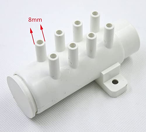 1pc baignoire plomber 8 trous Pvc Manifold d'air 1 "X 8mm Distributeur d'air for baignoire et spa à bain à remous 30-168