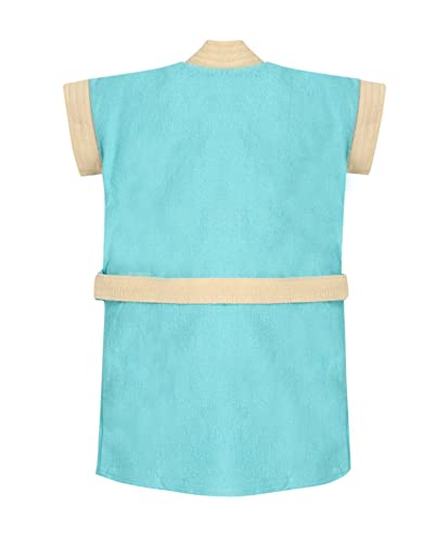 Image of BUMZEE Mint & Yellow Terry Cotton Boys Bathrobe Age - 2-3 Years