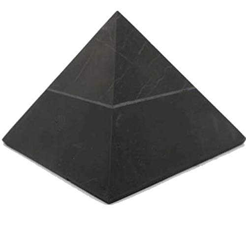Valmoni Sport Pirámide de Shungita Pulida en Mate 3 x 3 cm Neutraliza los Campos Electromagnéticos Shungit Shungite