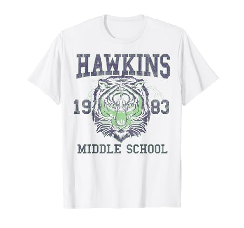 Netflix Stranger Things Hawkins Middle School 1983 Tiger T-Shirt