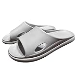 [Rikohipr] [理学療法士 推奨モデル]日本製 室内スリッパ サンダル EVA厚底 ルームシューズ 男女兼用 柔らか滑り止め 軽量 抗菌防臭 トイレ・バス・ベランダ用（グレータイプです29cm）