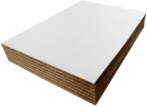 A3 420mm x 297mm White Cardboard Corrugated Sheets Pads Dividers Art Craft Board Qty 10 Sheets