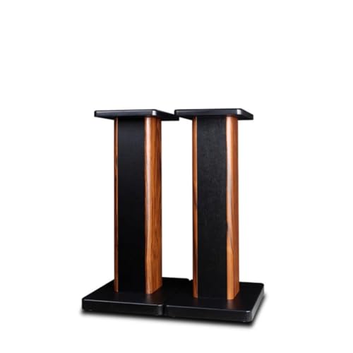 1 par de soportes para altavoces de madera, diseño hueco que se puede llenar con arena, para escritorio de alta fidelidad de cine en casa y altavoces satélite