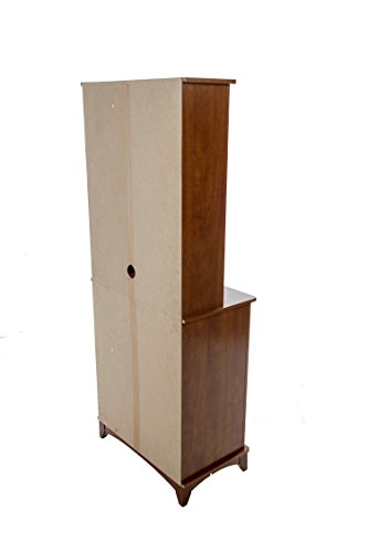 Home Source Industries Oak Hills Micro Mop Microwave Cart #TOP2