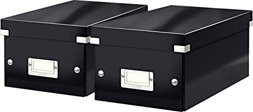 Leitz Click & Store DVD Aufbewahrungsbox (Schwarz) 2er Pack