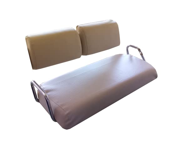 Yamaha G-2 And G-9 "STAPLE ON" Golf Cart Seat Cover With Matching Rear Facing Seat Cover (Solid Color)