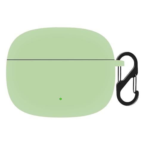 Image of Anvique Silicone Case Cover for Oneplus Nord Buds 4 Pro, Scratch Resistance, Shock Absorption, with Premium Carabiner (Matcha Green)