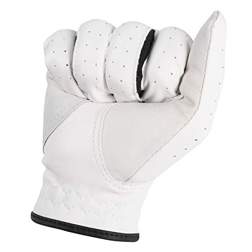 CLISPEED Luva de golfe masculina de couro, luva de golfe para treino de golfe para uso diário ao ar
