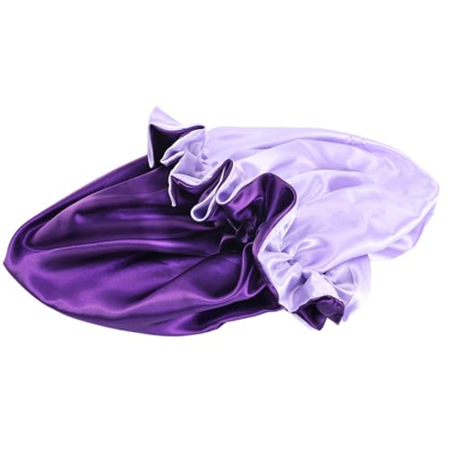 Bonnet de nuit en satin pour préserver les cheveux bouclés durant le sommeil Housoutil
