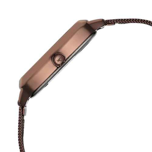 Image of Fastrack Wild Bird Feather Brown Dial IP Brown Stainless Steel Strap Watch for Women - 6321QM02