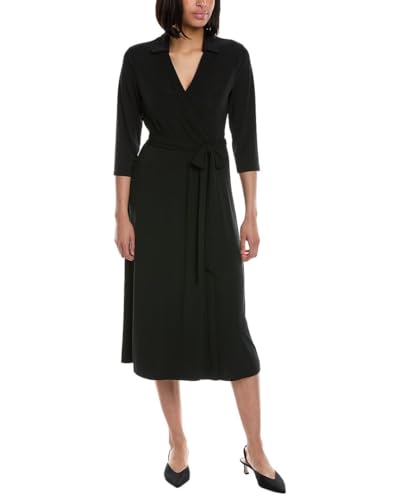Robe mi-longue avec col Anne Klein aux finitions haut de gamme pour femme