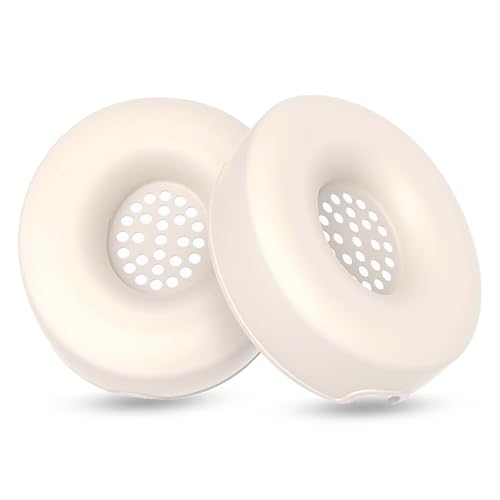 Silicone Earpad Covers for Beats Solo 4, Solo 3 Headphones, Sweatproof Machine Washable Accessories Protective Earpad Covers-Off White