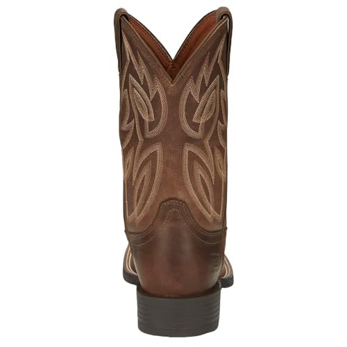 Image of Justin Canter 11 inch Western Boots for Men, Full Grain Leather, Woven Lining, Square Toe, Slip-Resistant Rubber Outsole