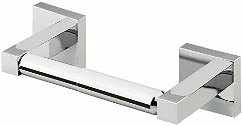 UK-TECH IMBTECH Chrome Wall Mounted Toilet Roll Holder - Bathroom Organizer And Storage Accessory - Rustproof Wall Mounted Towel Holder For Bathroom