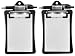 Clipco Mini Clipboard with Magnetic Back Includes Paper Pad and Pen (2-Pack) (Black)