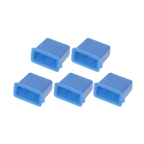 Evita falsos contactos informáticos con los 40 tapones antipolvo USB tipo A color azul