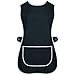 INDX Clothing Tablier de cuisine pour femme avec poche et bouton de fermeture sur le côté Taille S à 3XL - Noir - 56/58 FR (3XL) (taille unique 3X)
