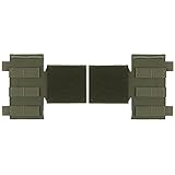 ACEXIER Tactical Molle System Side Entry Panel (pair) For D.-3CRM C.RX MK3 MK4 Hunting Miliatry Paintball Airsoft Accessories (Green)