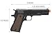 Full Metal R31 1911 Gas Blowback Airsoft Pistol w/Black Barrel Army Armament - Black