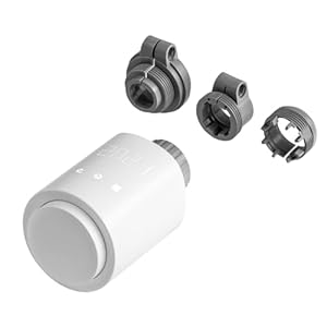 Miratic Thermostatkopf mit elektrischem Heizprogrammierer Tuya Smart Wi-Fi, Thermostatkopf, Anschluss Thermostatventil Wifi M30 x 1, 5 (3 AA-Batterien und 3 Adapter im Lieferumfang enthalten)