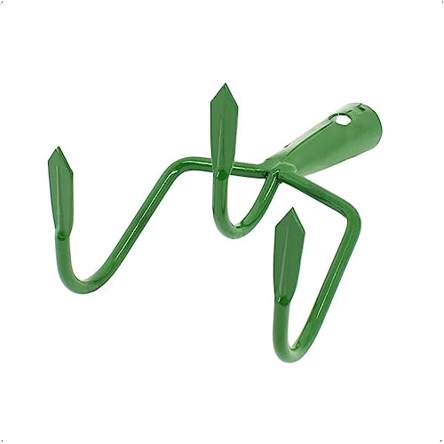 Rekord Kultivator (Stahl, pulverbeschichtet) ohne Stiel, mit 3 Lanzenzinken, Arbeitsbreite: 12 cm, ideal zum Auflockern von Böden