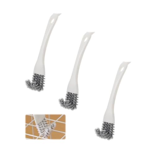 GYWHOOFT Cepillo para jaula de pájaros, 3 unidades, limpiador de palas con mango largo para jaulas de pájaros, accesorios para herramientas de jaula de pájaros, cepillo de limpieza con pala y mango