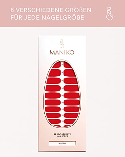 MANIKO® Hot Chili - Selbstklebende Nagelfolie aus Nagellack - Nagelaufkleber für bis zu 4 Anwendungen - Vegan… – Bild 5