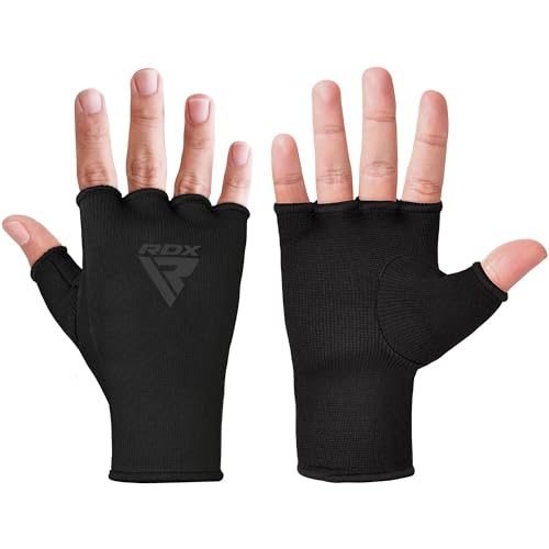 Image of RDX Boxing Hand Wraps Inner Gloves Men Women, Half Finger Elasticated Bandages, Under Mitts Fist Protection, Muay Thai, Kickboxing, MMA, Martial Arts Speed Bag Punching Training