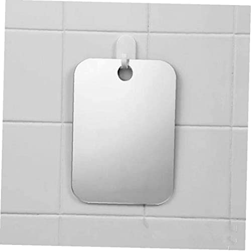 1Pc Portable Fog Acrylic Shower Mirror Bathroom Fogless Mirror Washroom Travel For Man Easy Carryuseful Design #TOP1