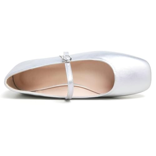 Image of LUXINYU Women's Slip on Flats,Classy Round Toe Solid Classic Mary Jane Ballet Dance Shoes Soft Comfortable PU Flat Shoes