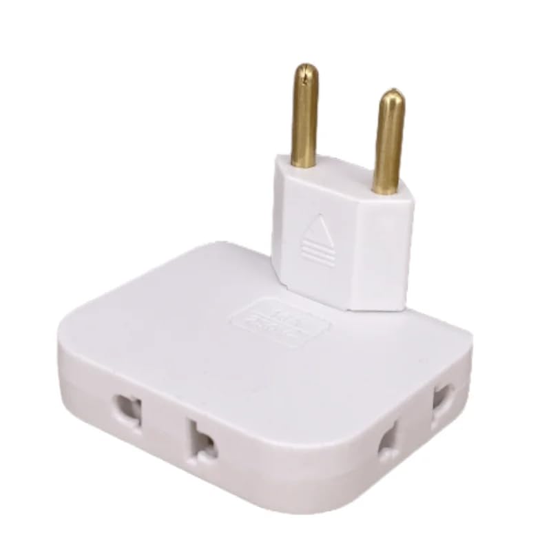 Pack 2 Ladrón Enchufe Plano con 4 Tomas. Incluye una Toma USB-C, una Toma USB-A y 2 Tomas Standar. múltiple de Pared con Cabezal Giratorio 180º. Regleta Enchufe Adaptador Europeo y Americano.