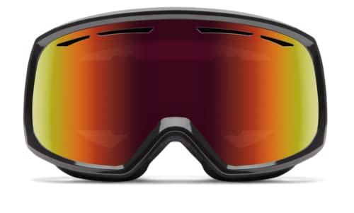 Smith Women's Drift Snow Goggles Black/Red Sol-X Mirror #TOP3