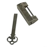 Design vintage : ce cadenas antique dispose d'un design vintage et ancien qui ajoute une touche de charme nostalgique à vos effets personnels. Son motif en laiton sculpté lui donne un aspect élégant et unique.