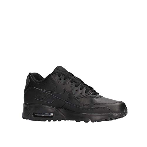 Nike 833412-001 Kid's Air Max 90 Leather Running Shoes, Black/Black, 7 M Us Big Kid #TOP5