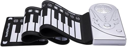 Yangers Elektrisches Roll-Up-Keyboard-Klavier mit Lautsprecher, tragbares digitales elektronisches faltbares Musikspielzeug mit Rhythmus-Trommelakkord, Lerntasten für Kinder, Anfänger, Silber Yangers Elektrisches Roll-Up-Keyboard-Klavier mit Lautsprecher, tragbares digitales elektronisches faltbares Musikspielzeug mit Rhythmus-Trommelakkord, Lerntasten für Kinder, Anfänger, Silber
