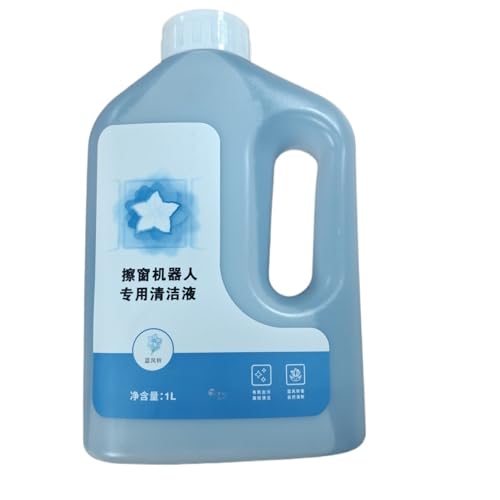 Vyiuxdniyr Window Cleaning Liquid 1L（33.8fl Oz）。Blue Wind Chime Scent。Window Accessories， for All Window Models.Compatible for ECOVACS W2/W2Pro/W960/W920/W833/W850(1pc 1L)