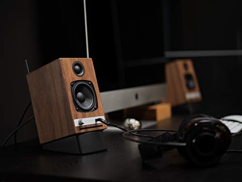 Audioengine DS1 Small Desktop Speaker Stands - Designed for A1, A2+, HD3 or Similarly Sized Speakers, Vibration Damping Tilted Silicone Tabletop Stands (Pair)