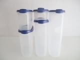 Original Tupperware TUPPERWARE Eidgenossen Vorrat 2,9L+2,3L+1,7L+1,1L+500ml blau mit Schütte Modular 31235