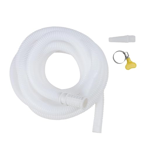 Lawnoval Tubo di scarico del condizionatore d'aria 1m-10m TPE flessibile per tubo di scarico dell'acqua per lavatrice deumidificatore AC con connettore e morsetto