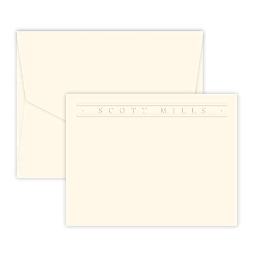 Premium Personalized Embossed Stationery Flat Cards