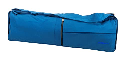 Jadeyoga Macaranga Mat Bag - Yoga Mat Bag & Yoga Mat Carrier W/Adjustable Shoulder Strap, Women & Mens Bag - Yoga Supplies & Yoga Accessories For Women & Men - Organic Cotton Yoga Bag (Royal Blue) #TOP19