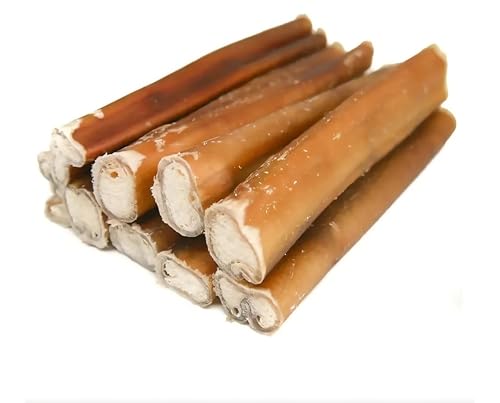 Dei NATURE Snack di Nervo Bovino Premium 8 PEZZI di 12 CM,nervo di vitello,dieta Barf,Masticativo per cani 100% naturale, offerta, per salute orale e stress, lunga durata SPEDIZIONE GRATUITA