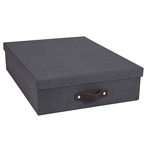 Bigso Box of Sweden Storage Box with Lid for A4 Folios, Brochures...
