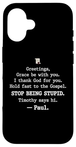 Greetings Grace Be with You I Thank God for You Hold Fast �X�}�z�P�[�X iPhone 16 �p