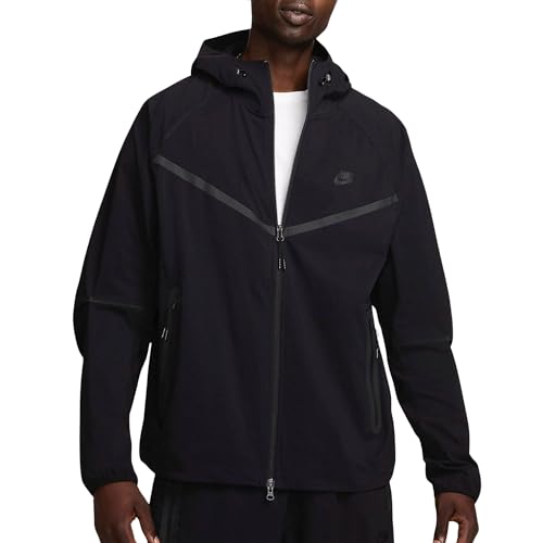 ジャケット・アウター THE RERACS Tyrocken Coat Black nylon Amazon.com: Nike Tech Men's Woven Jacket (Black/Black/Black